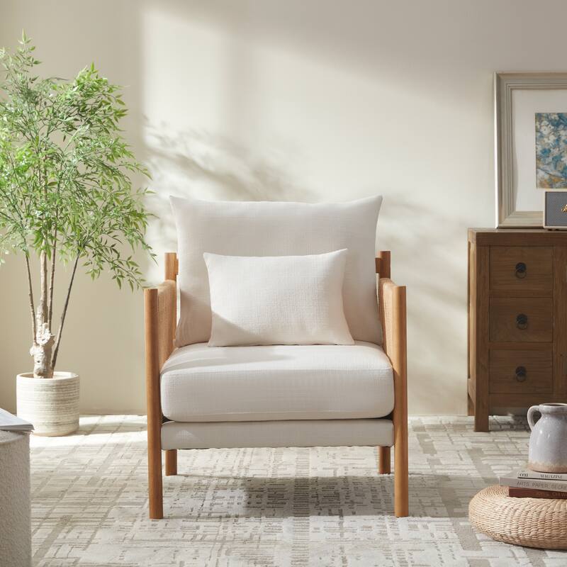 Accent Chair with Braid Wood Arm