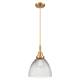 Option Clear Halophane Shade / Satin Gold