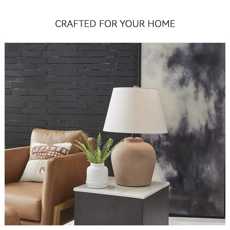 Signature Design by Ashley Scantor Orange/Red Table Lamp - 17.13"W x 17.13"D x 25.38"H