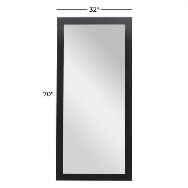 Black Wood Contemporary Wall Mirror Bed Bath & Beyond 33877149