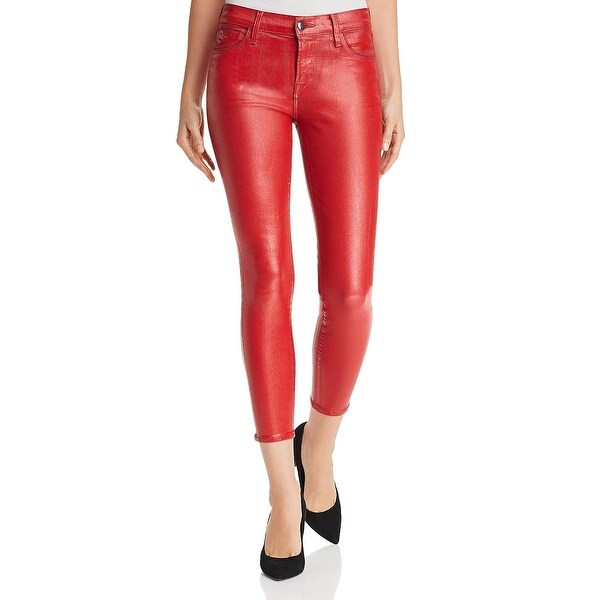 j brand red jeans