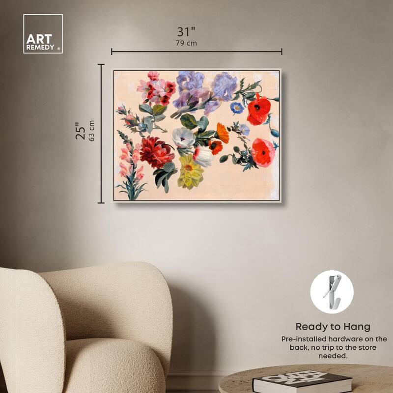 Summer Flowers Canvas by Art Remedy