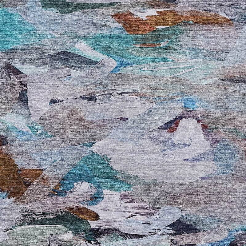 HomeRoots Abstract Transitional Rectangle Outdoor Rug