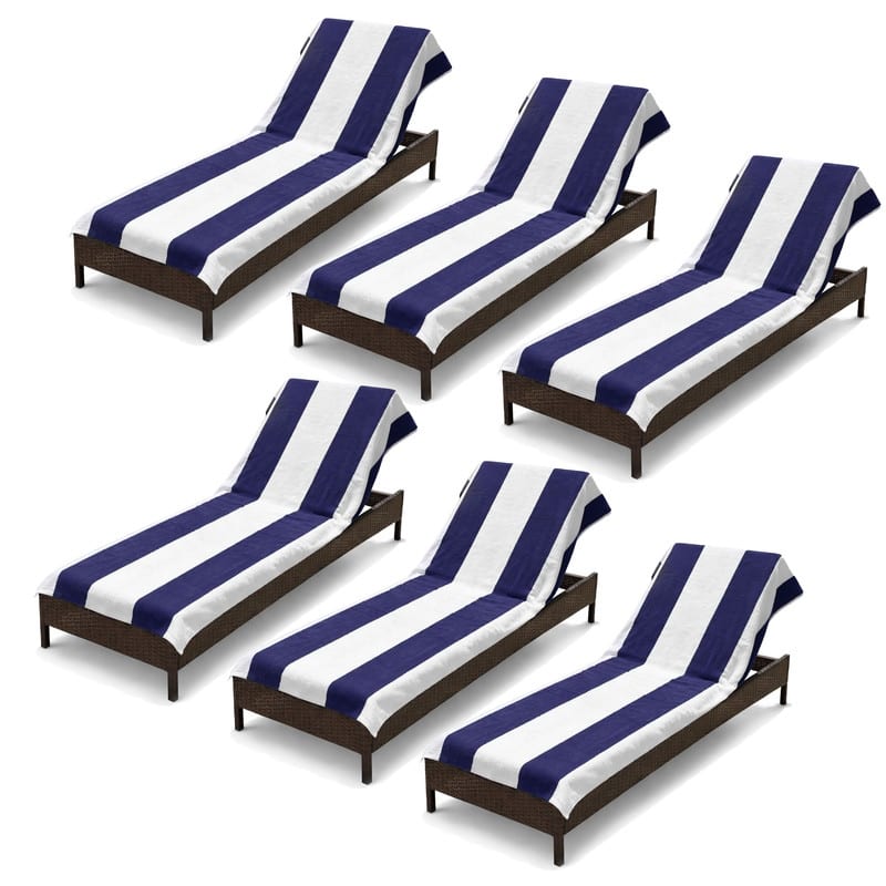Superior Cabana Cotton Towel/ Chaise Lounge Chair Cover