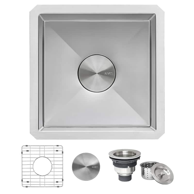Ruvati 13 x 15 inch Undermount Bar Prep Tight Raduis 16 Gauge Kitchen Sink Stainless Steel Single Bowl - 11″ x 13″
