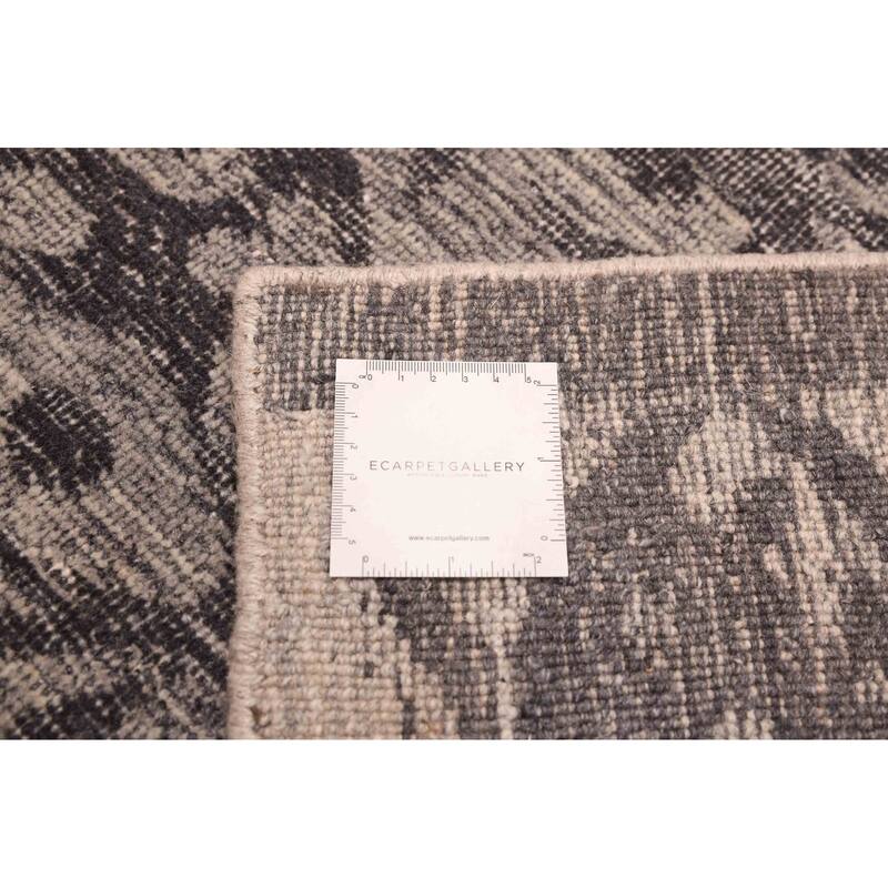 ECARPETGALLERY Hand Loomed Elysian Grey Wool Rug - 8'0 x 9'11
