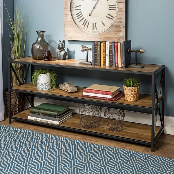 Carbon Loft Hattie 60-inch X-frame Bookshelf. Opens flyout.