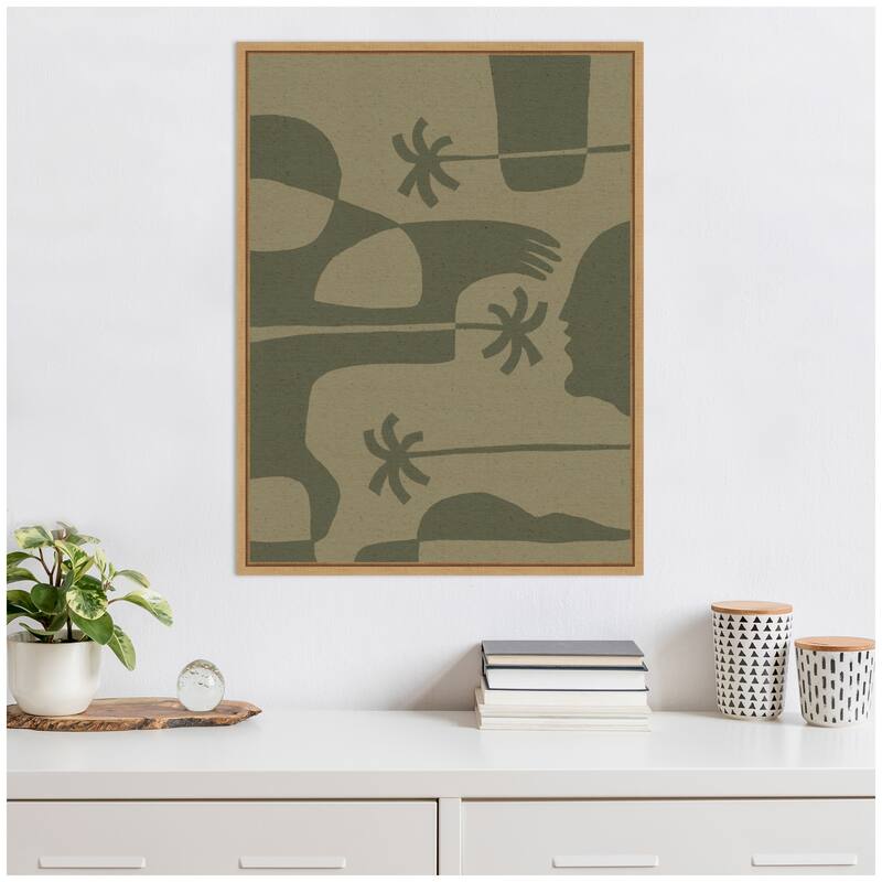 Kate and Laurel Sylvie The Land Story 7 Framed Canvas by Shatha Al Dafai
