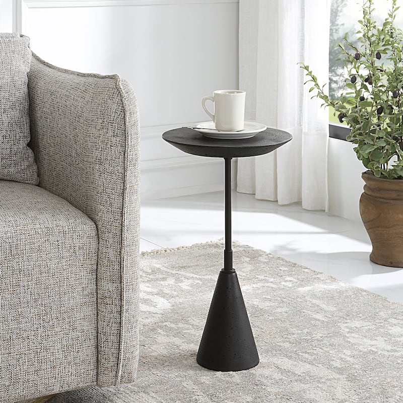 Uttermost Midnight Accent Table - 12.5" dia x 22.5"