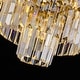 preview thumbnail 15 of 14, 24 in. Modern 5-Tier Gold Crystal Chandelier with 11 Lights, Round Contemporary Ceiling Light for Dining Room and Living Room
