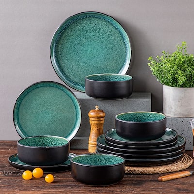 vancasso PLAYA Kiln Change Glaze 12-Piece Dinner Sets Service for 4