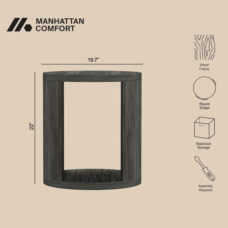 Manhattan Comfort Alure 20" End Table