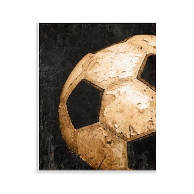 Stupell Vintage Soccer Ball Closeup Wall Plaque Art Design By Kim Allen
