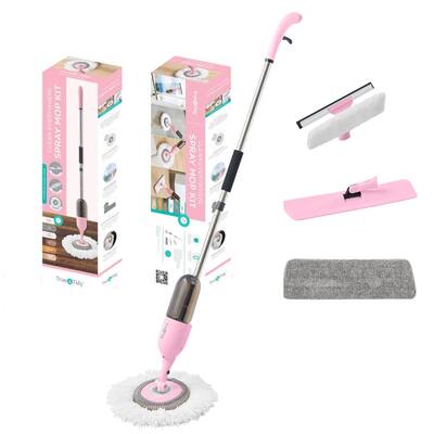 True & Tidy Clean Everywhere Spray Mop Kit in Pink