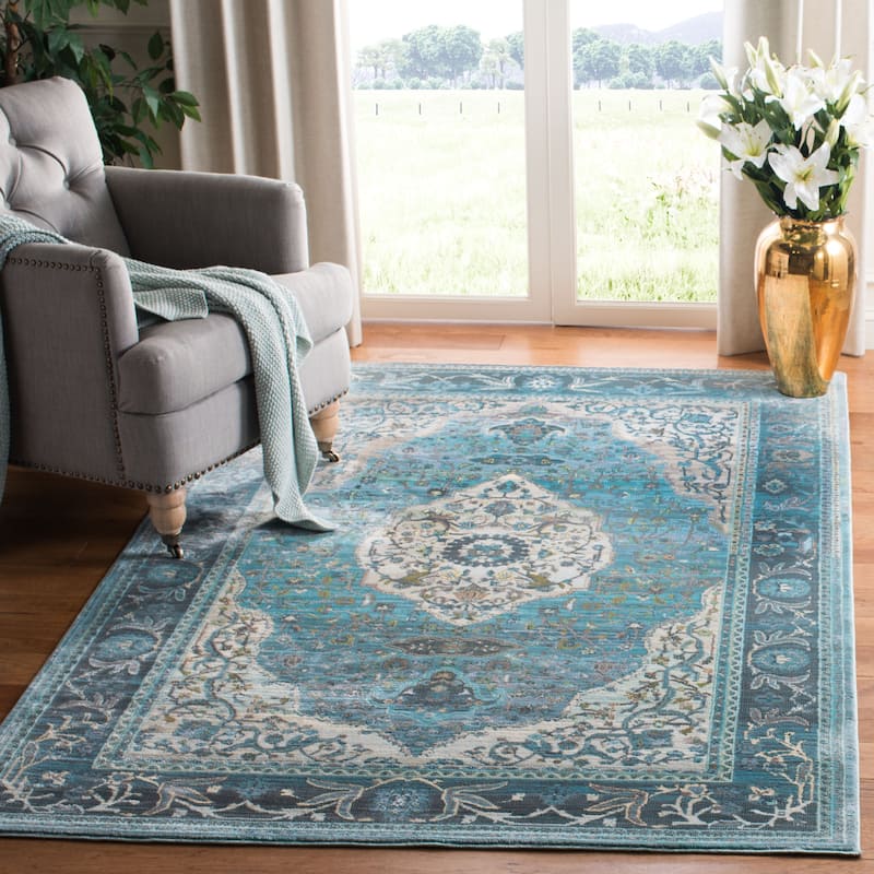 SAFAVIEH Luxor Lynne Boho Medallion Rug - 5'3" x 7'7" - Turquoise/Beige