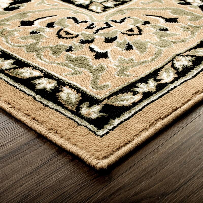 Superior Traditional Oriental Floral Medallion Indoor Area Rug