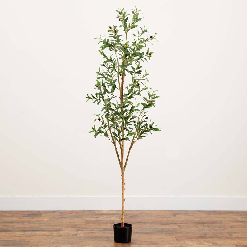 Artificial Potted Olive Tree - 6' - Green
