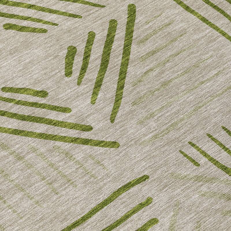 Machine Washable Indoor/ Outdoor Geo Dia Chantille Rug