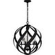 preview thumbnail 6 of 4, Earth Black Four Light Outdoor Pendant from the Blacksmith Collection