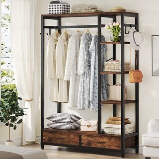 Industrial Clothes Garment Rack with Hanging Rod - Bed Bath & Beyond ...