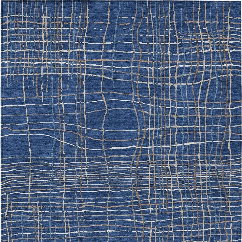HomeRoots Striped Transitional Rectangle Outdoor Rug