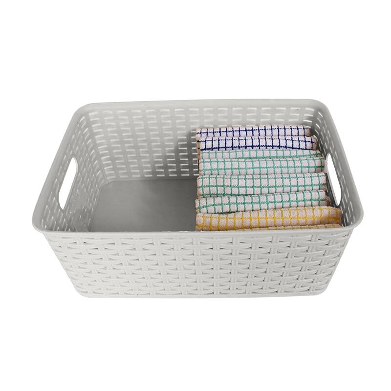 YBM Home Plastic Rattan Storage Box Basket Organizer, BA413