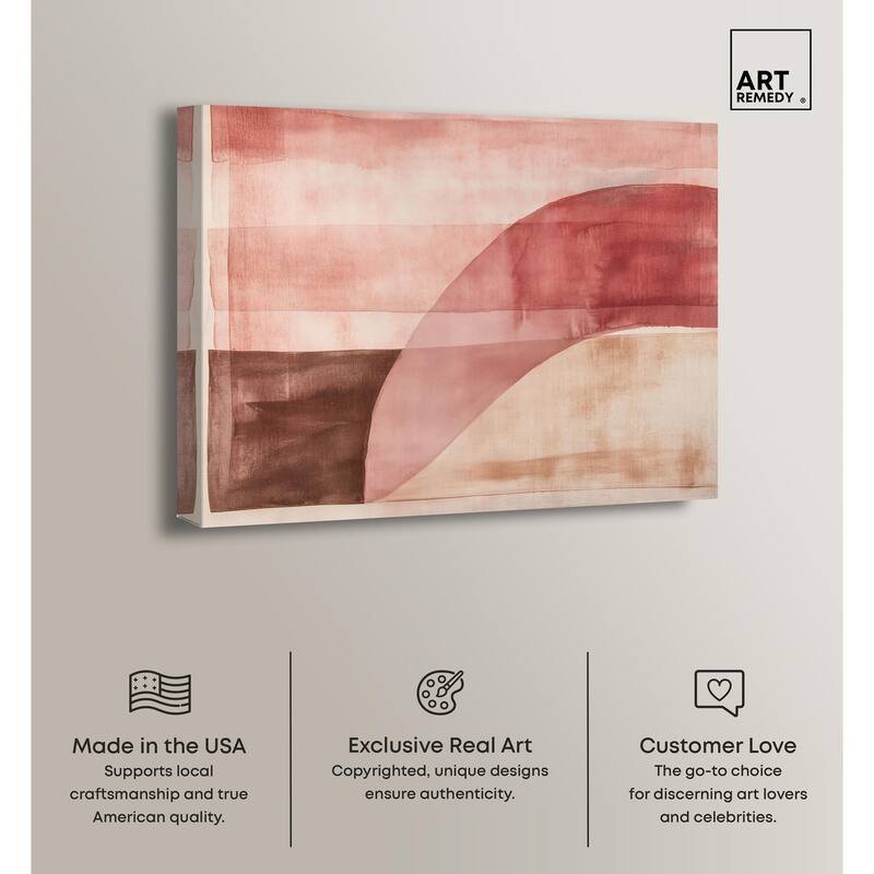 Faded Crimson Canvas by Art Remedy, Gallery Wrapped