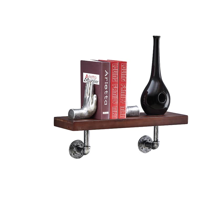 Danya B. 24 x 7 Pipe Industrial Rustic Wall Mount Shelf