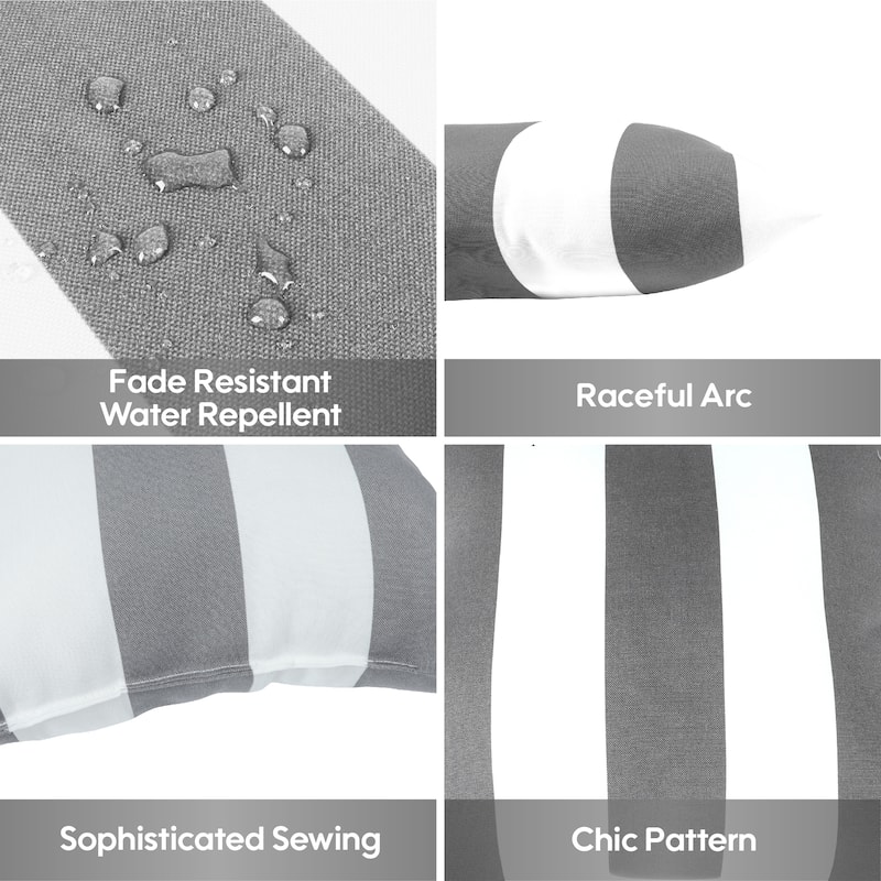 2 Pack Outdoor Throw Pillows, Waterproof & Fade-Resistant Patio Cushions - Soft & Comfortable Decorative Pillow Covers (18x18")