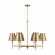 preview thumbnail 1 of 6, Whitney 6-light Aged Brass Hanging Chandelier