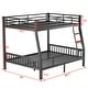 preview thumbnail 11 of 9, Full XL Over Queen Bunk Bed, Guardrails, Metal Frame