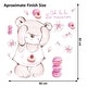 preview thumbnail 5 of 5, Walplus Pink Macaron Bear Wall Sticker Wall Art Nursery Decor Decal