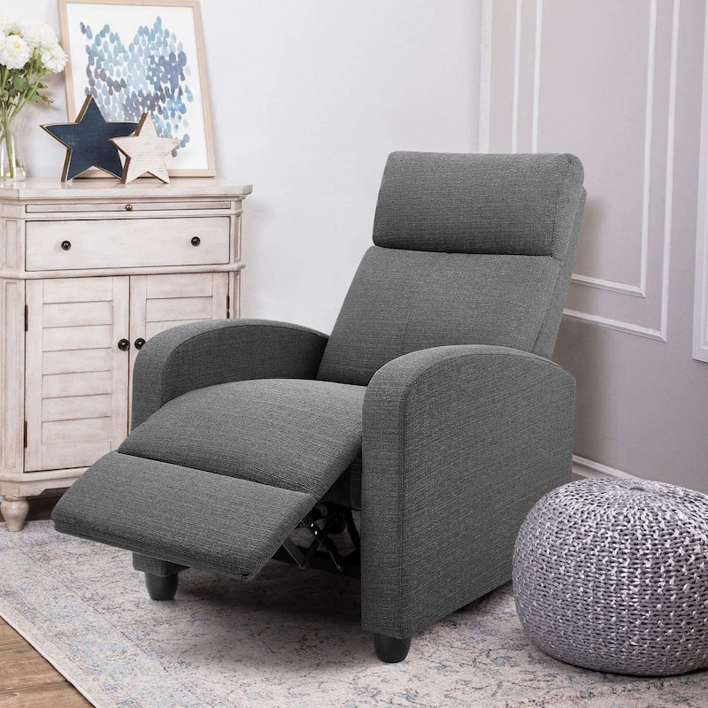 Furniwell Fabric Single Sofa Recliner with Padded Seat
