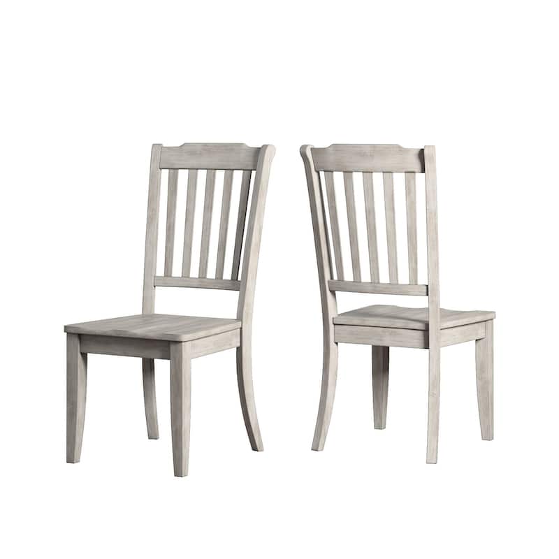 Eleanor Sage Green Extending Oval Wood Table Slat Back 5-piece Dining Set by iNSPIRE Q Classic - Antique Sage Green Table - Antique White Chairs