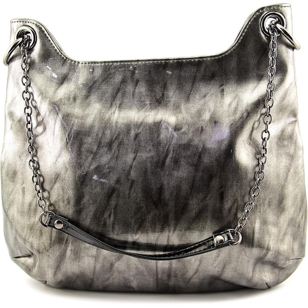J. Renee Marble Patent Women Synthetic Tote - Silver