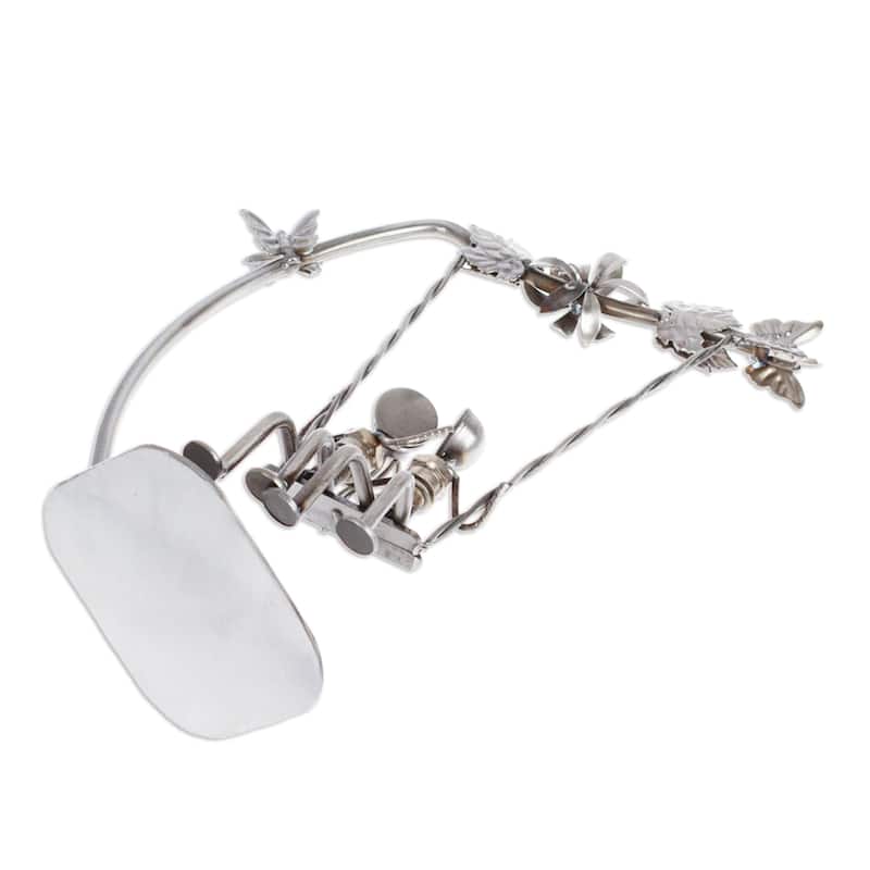 Novica Handmade Romantic Swing Auto Part Statuette