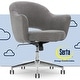 preview thumbnail 15 of 25, Serta Valetta Home Office Chair, Home Desk Chair with Memory Foam Padding, Chrome-Finished Stainless-Steel Base, Grey