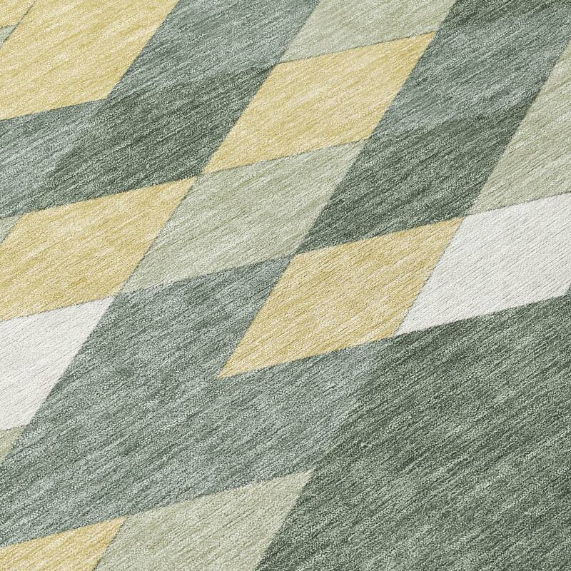 Machine Washable Indoor/ Outdoor Modern Avo Chantille Rug