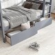 preview thumbnail 18 of 31, Twin Over Twin Rubber Wood Bunk Bed with 2 Drawers, Convertible into 2 Twin Beds