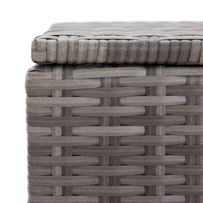 vidaXL Patio Storage Box Poly Rattan 39.4"x19.7"x19.7" Gray