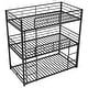 preview thumbnail 6 of 7, Black Twin Steel Triple Bunk Bed with Guardrails, Ladders