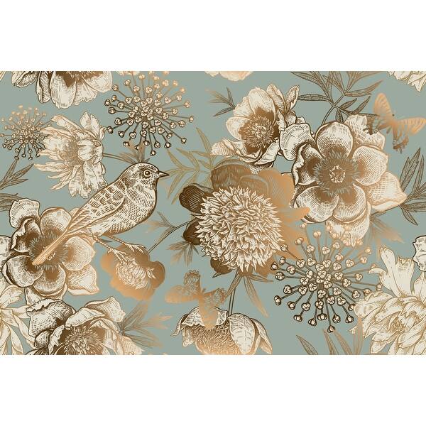 Shop Luxury Ornate Pattern With Birds Removable Wallpaper 24