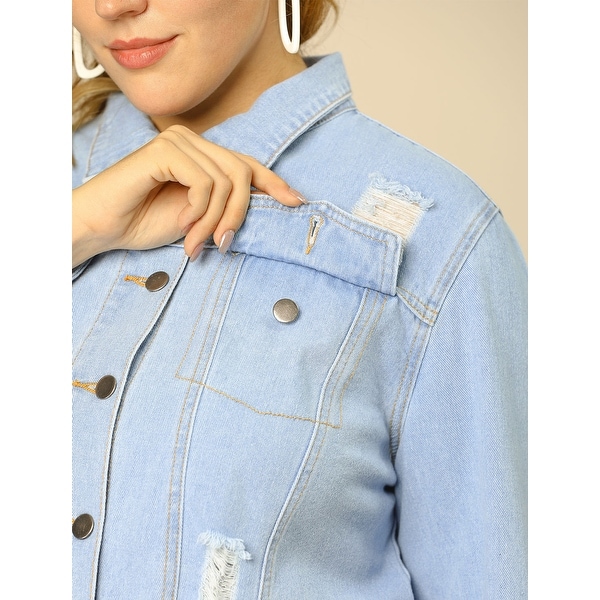 plus size light denim jacket