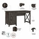 preview thumbnail 20 of 68, Key West 54W Computer Desk with Cabinet and Bookcase by Bush Furniture