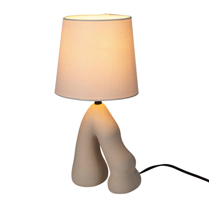 Ceramic Table Lamp with Volcano Finish - 8.3"L x 7.9"W x 16.5"H