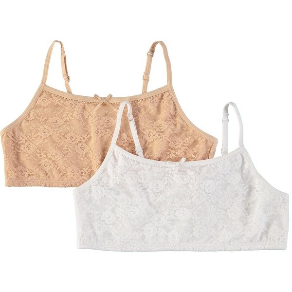 Shop Rene Rofe Girls 6 16 Grace Lace Bralette 2 Pack Ships To