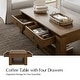 preview thumbnail 7 of 16, Jorge Modern 4-Drawers Coffee Table with 6 Solid Wood Legs by HULALA HOME