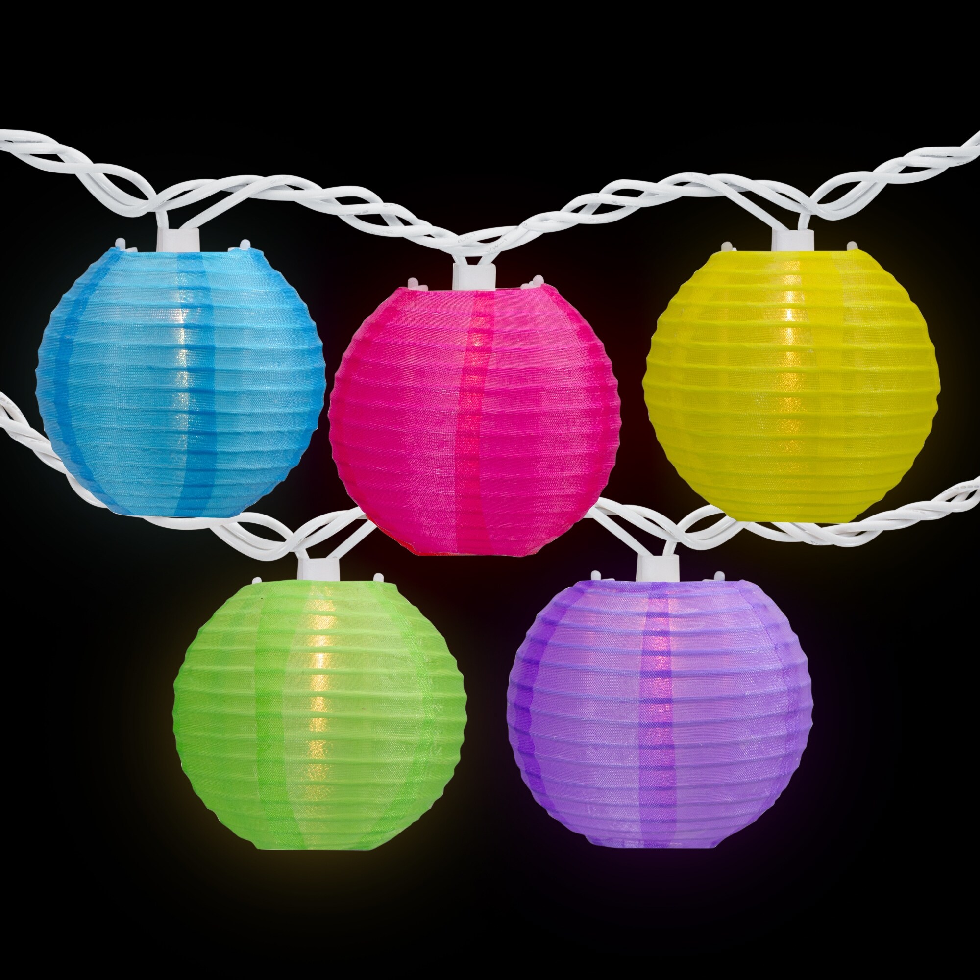Multi colored lantern string lights on sale