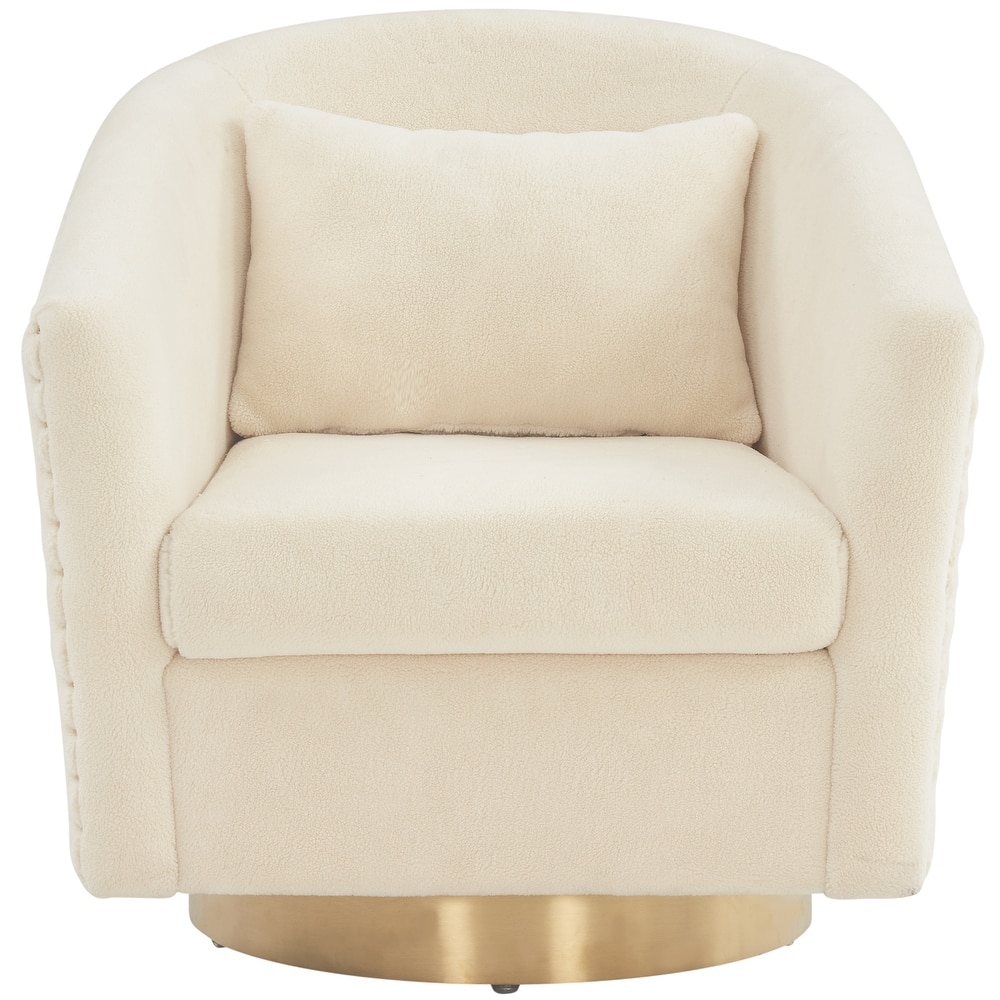 SAFAVIEH Couture Ikram Quilted Swivel Tub Chair - 30Wx32Dx30H