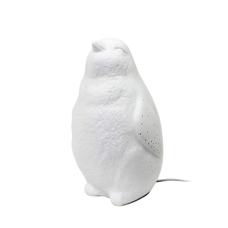 Simple Designs Porcelain Arctic Penguin Shaped Table Lamp - 6.29"L X 6.29"W X 10.23"H